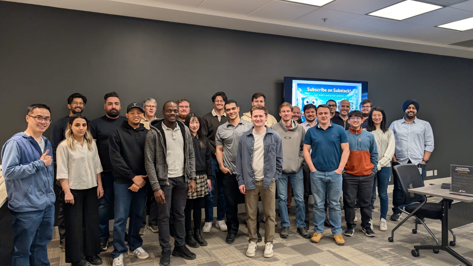 Full room at the first Golang Calgary meetup