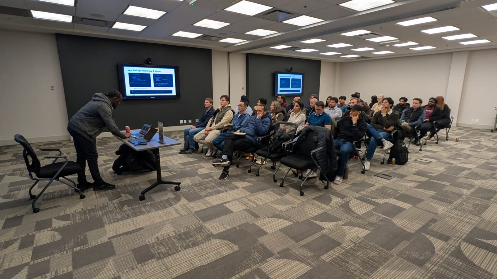 Audience attending the first Golang Calgary meetup